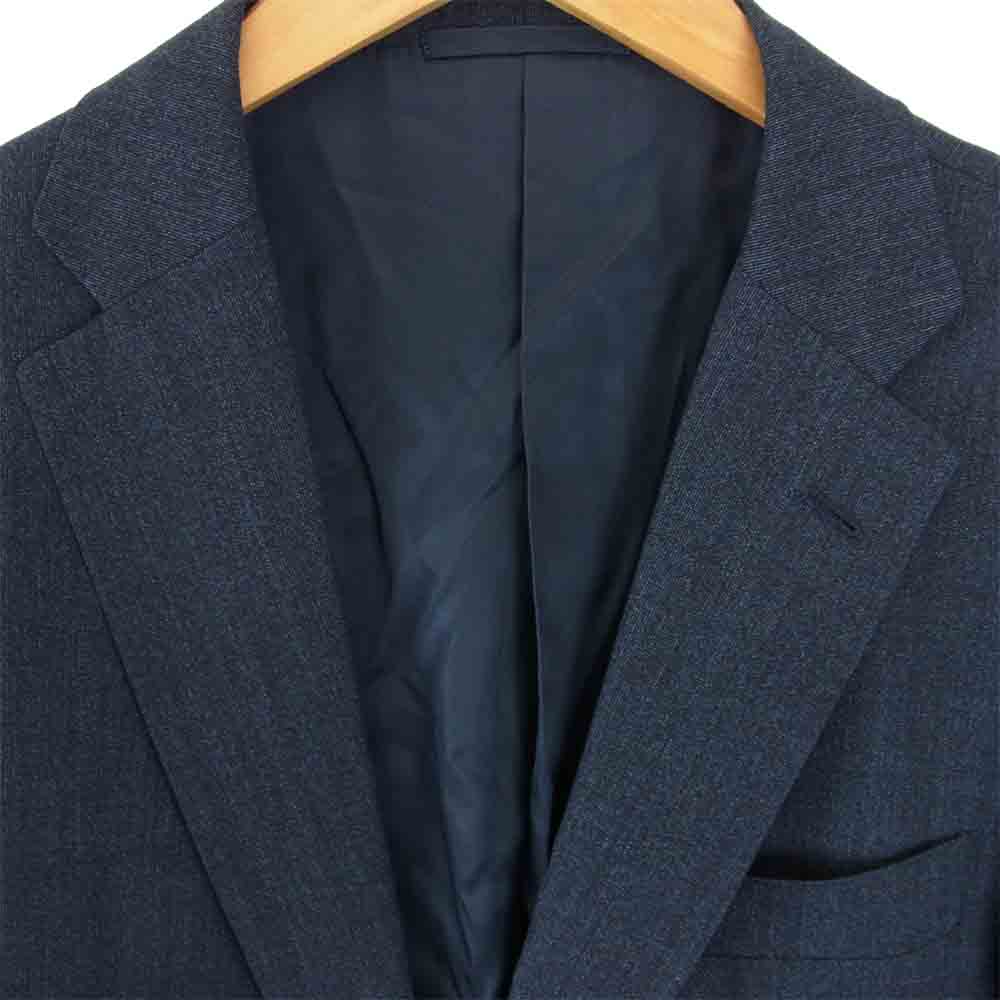 SHIPS シップス ジャージー 2B テーラード ジャケット ネイビー系【中古】