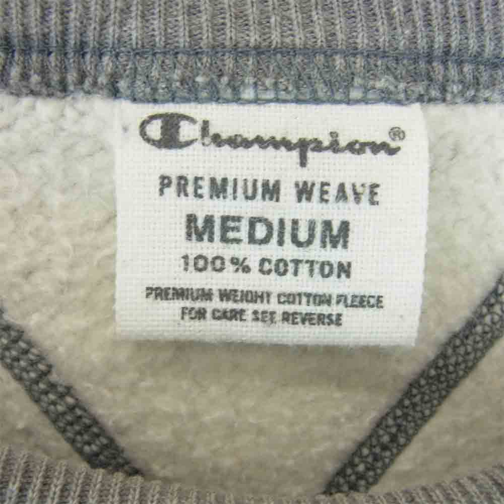 Champion チャンピオン Premium revice weave プレミアム リバース ウィーブ 目無し 両Ｖ グレー系 M【中古】