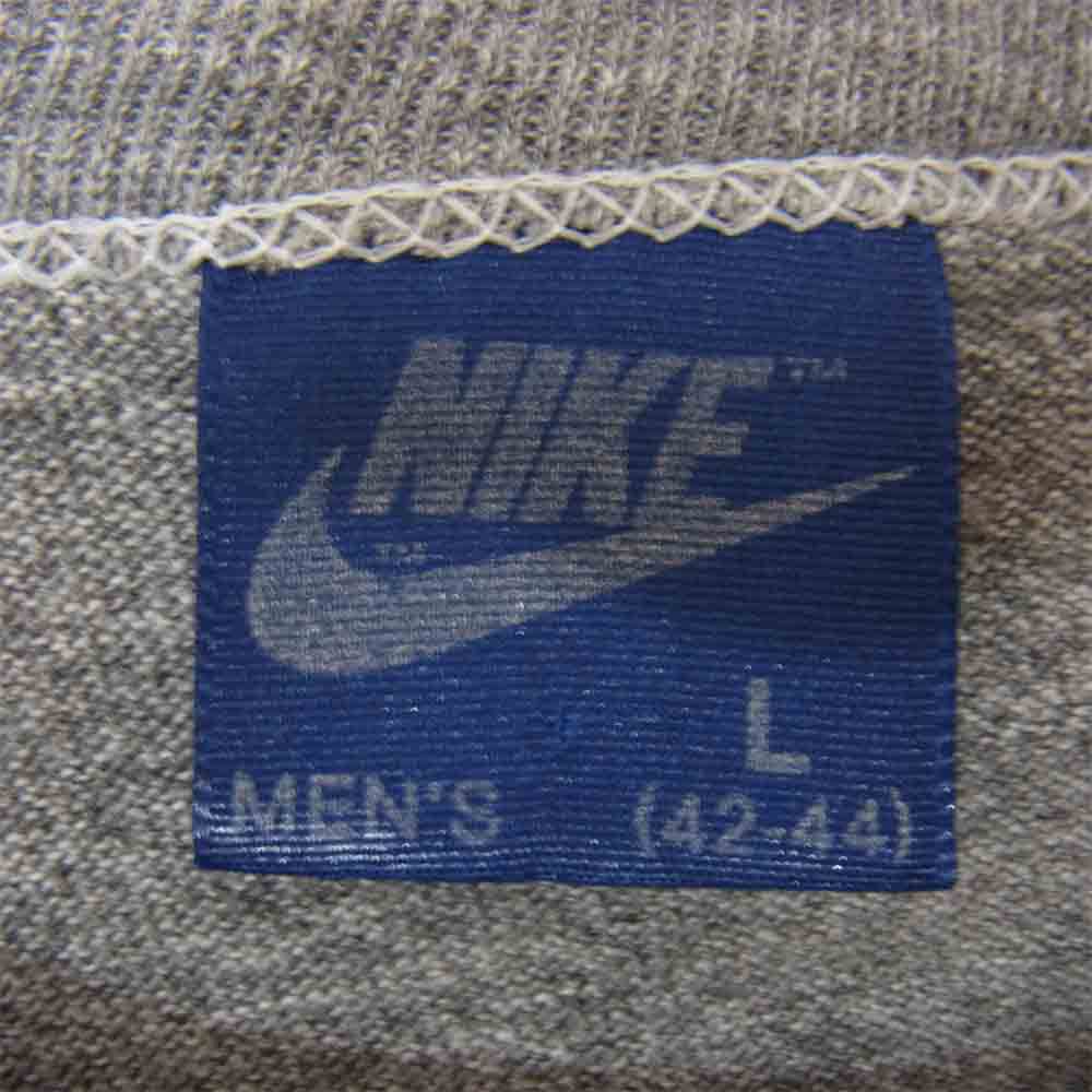 NIKE ナイキ 80s 紺タグ サッカー プリント 霜降り Tシャツ グレー系 L【中古】