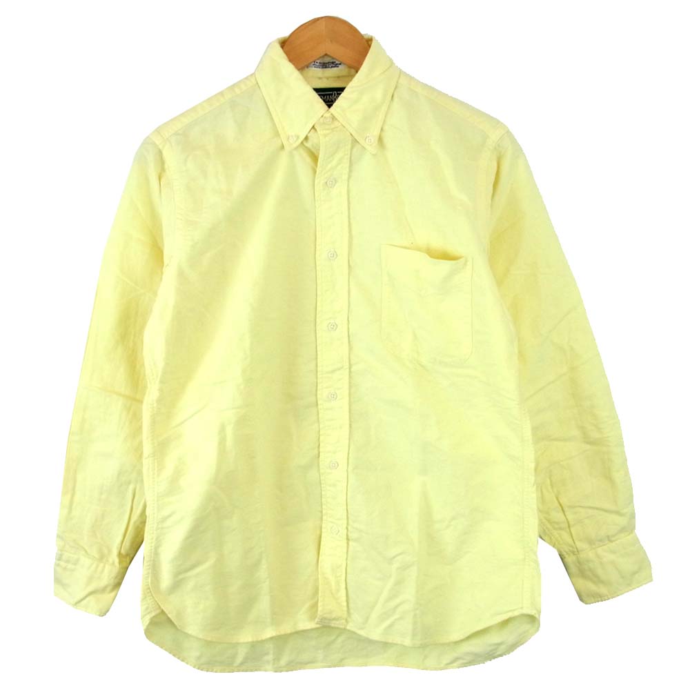 ギットマンブラザーズ ボタンダウン コットン シャツ イエロー系 32 14 1/2【中古】