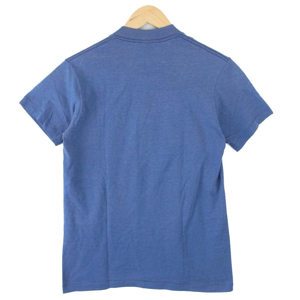 NIKE ナイキ 70~80s USA製 プリントタイプ オレンジタグ ロゴ プリント Tシャツ ネイビー系 M【中古】