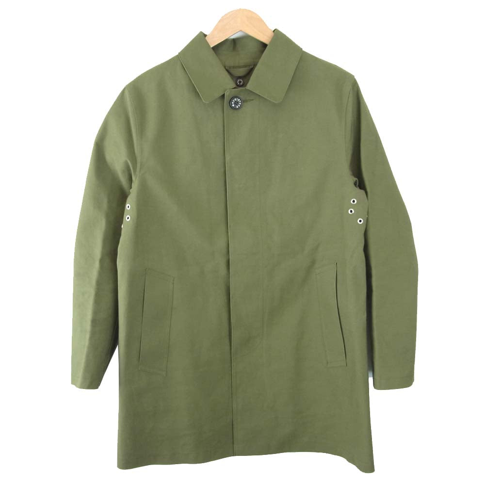 Mackintosh マッキントッシュ ウール ライナー付 ゴム引き コットン ステンカラー コート カーキ系 ブラウン系 36【中古】