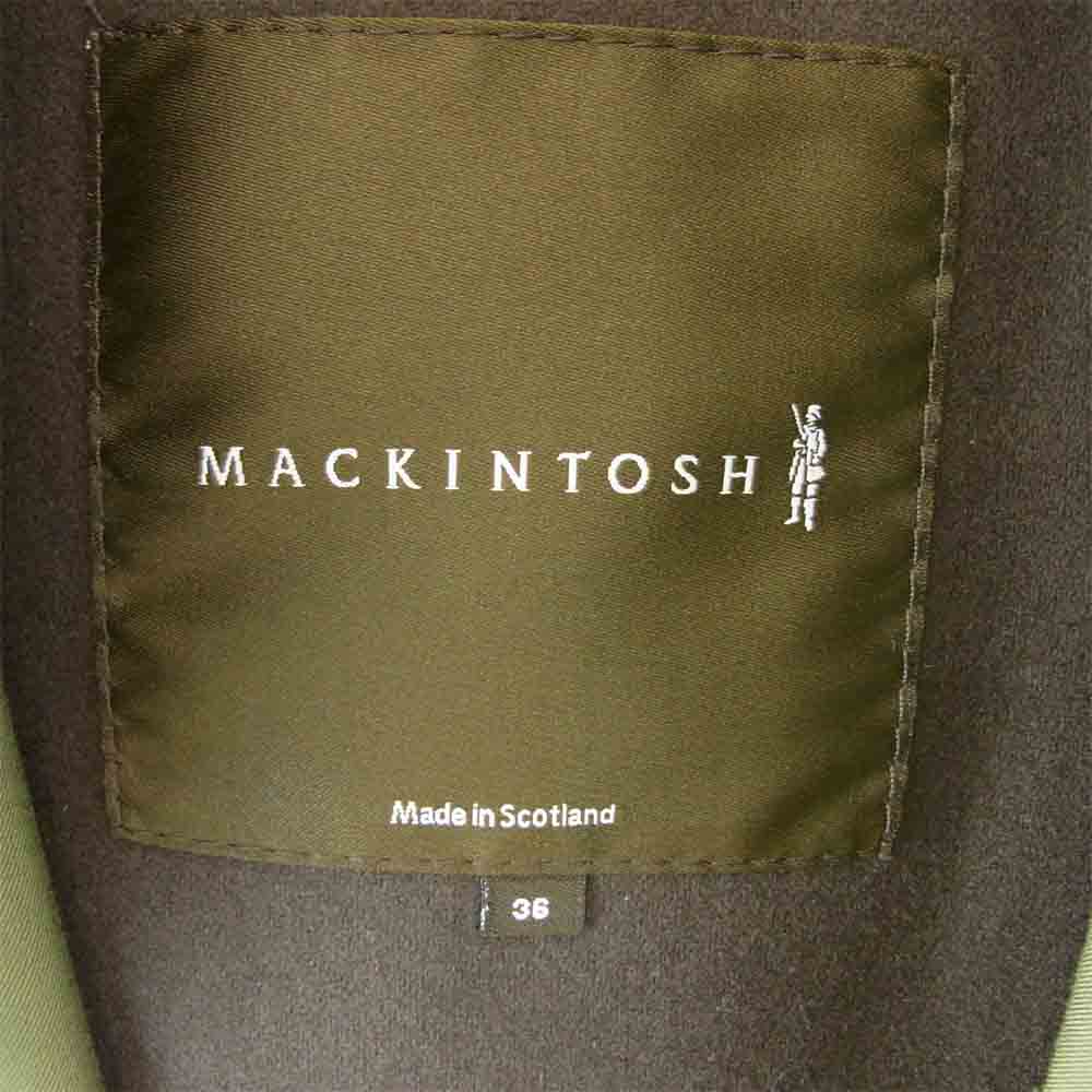 Mackintosh マッキントッシュ ウール ライナー付 ゴム引き コットン ステンカラー コート カーキ系 ブラウン系 36【中古】