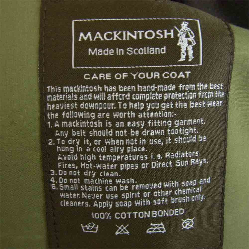 Mackintosh マッキントッシュ ウール ライナー付 ゴム引き コットン ステンカラー コート カーキ系 ブラウン系 36【中古】