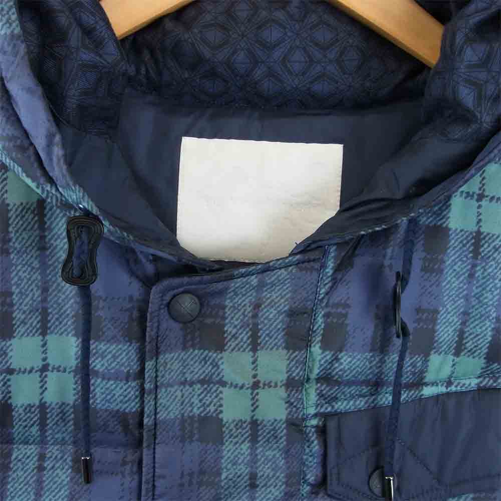 WHITE MOUNTAINEERING ホワイトマウンテニアリング WM1373231 チェック ダウンジャケット グリーン系 ネイビー系【中古】