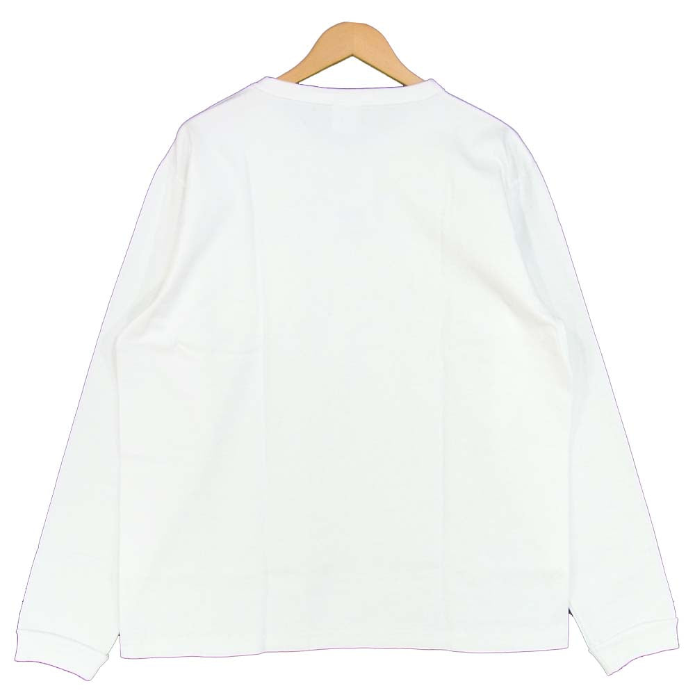 Champion チャンピオン ポケット付き ロングスリーブ Tシャツ ホワイト系 XL【新古品】【未使用】【中古】
