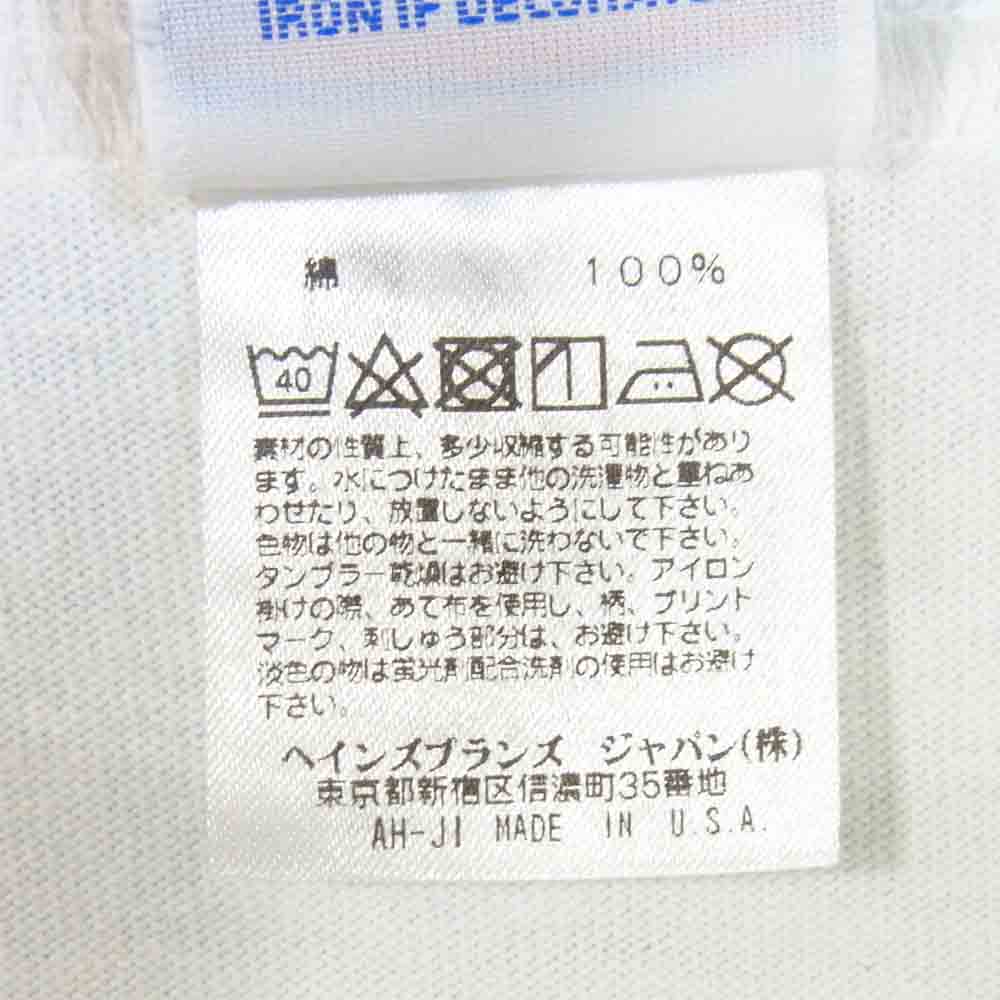 Champion チャンピオン ポケット付き ロングスリーブ Tシャツ ホワイト系 XL【新古品】【未使用】【中古】