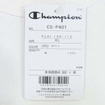 Champion チャンピオン ポケット付き ロングスリーブ Tシャツ ホワイト系 XL【新古品】【未使用】【中古】