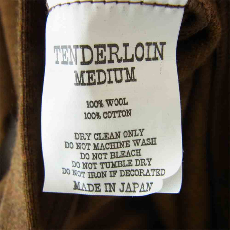 TENDERLOIN テンダーロイン 15AW T-J.O SWEATER コーデュロイ シャツ ブラウン系 M【美品】【中古】