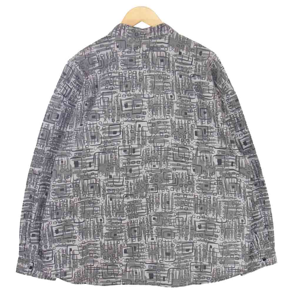 TENDERLOIN テンダーロイン 20SS SHT AS L/S 総柄 長袖 シャツ グレー系 L【新古品】【未使用】【中古】