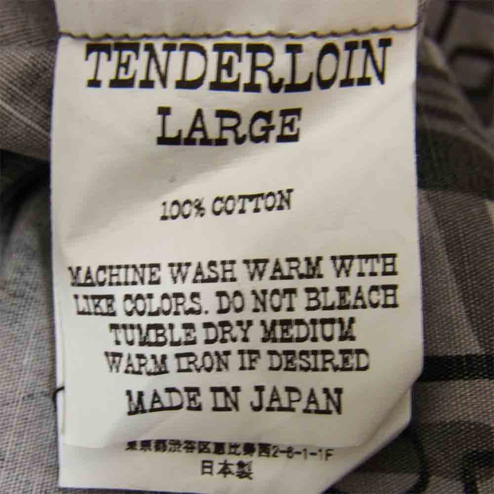 TENDERLOIN テンダーロイン 20SS SHT AS L/S 総柄 長袖 シャツ グレー系 L【新古品】【未使用】【中古】