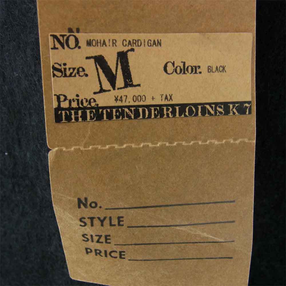 TENDERLOIN テンダーロイン モヘア カーディガン T-MOHAIR CARDIGAN ブラック系 MEDIUM【新古品】【未使用】【中古】