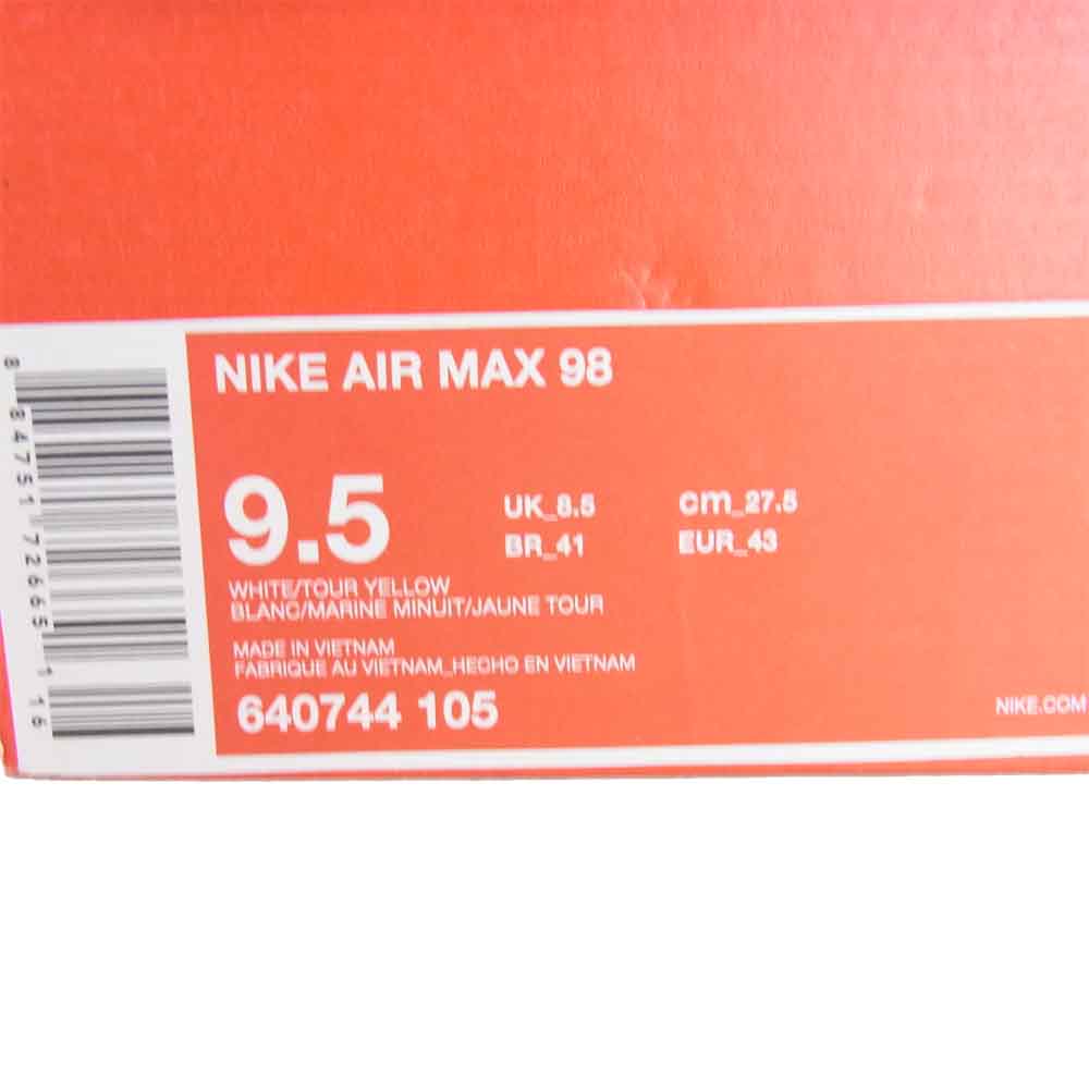 NIKE ナイキ 640744-105 エア マックス 98 AIR MAX 98 グレー系 ホワイト系 27.5cm【中古】