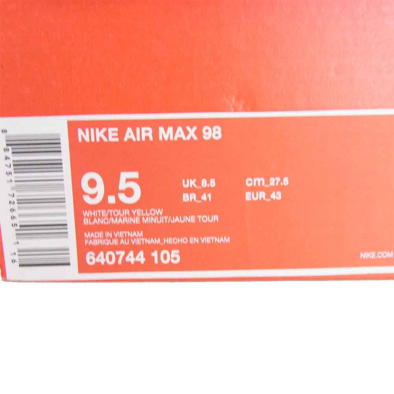 NIKE ナイキ 640744-105 エア マックス 98 AIR MAX 98 グレー系 ホワイト系 27.5cm【中古】