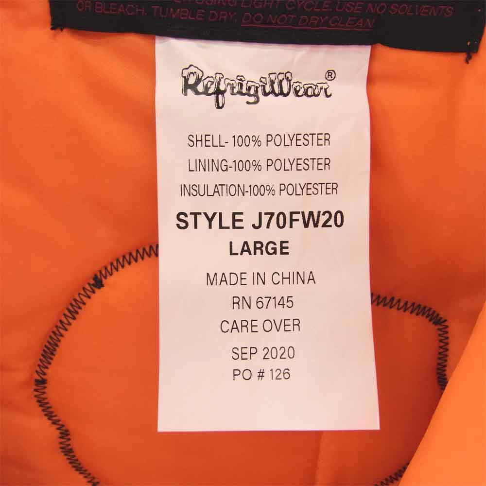 Supreme シュプリーム 20AW RefrigiWear Insulated Iron-Tuff Jacket リフレッジウェア アイロン タフ ジャケット オレンジ系 L【極上美品】【中古】