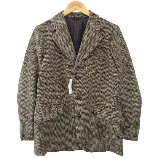 アナトミカ 530-552-08 ヘリンボーン ウール ジャケット DUNN JACKET ブラウン系 38【新古品】【未使用】【中古】