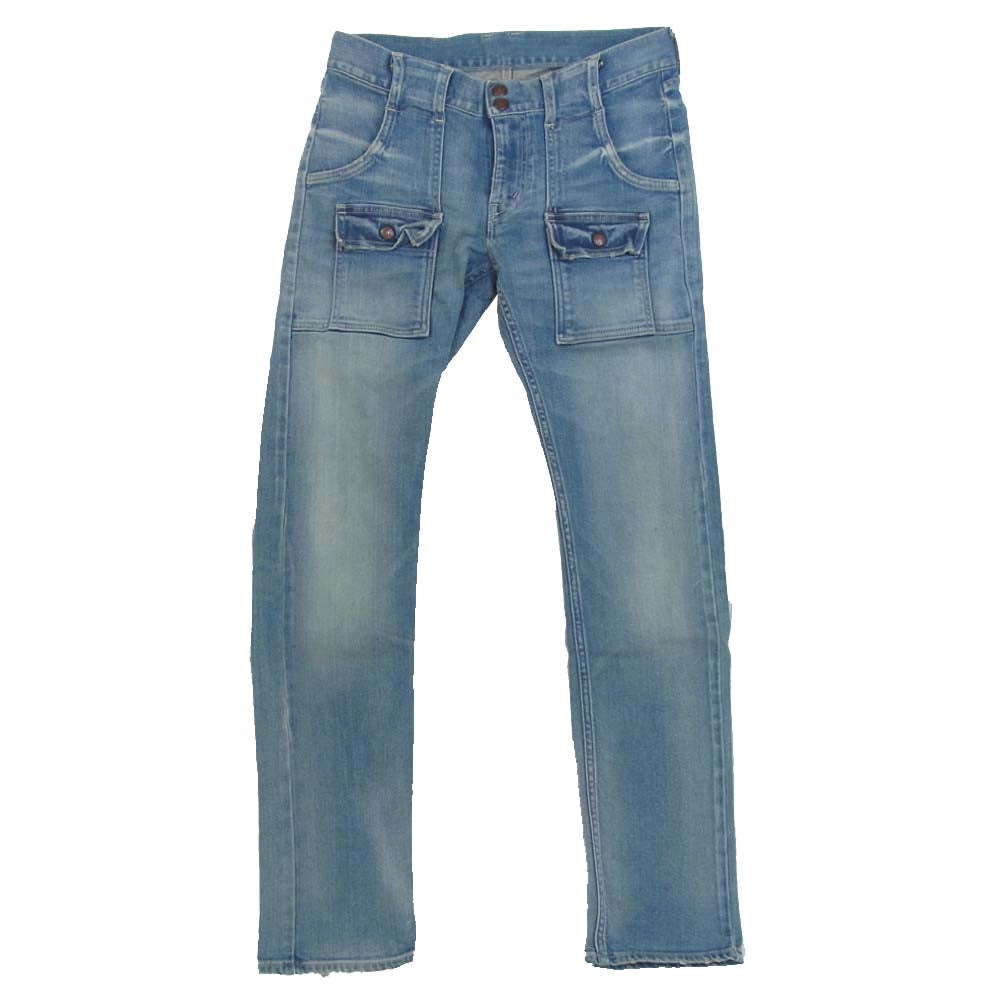 TMT ティーエムティー 16SS TPT-S16EC02 ブッシュ ビンテージ ストレッチ テーパード  デニム ブルー系 M【中古】