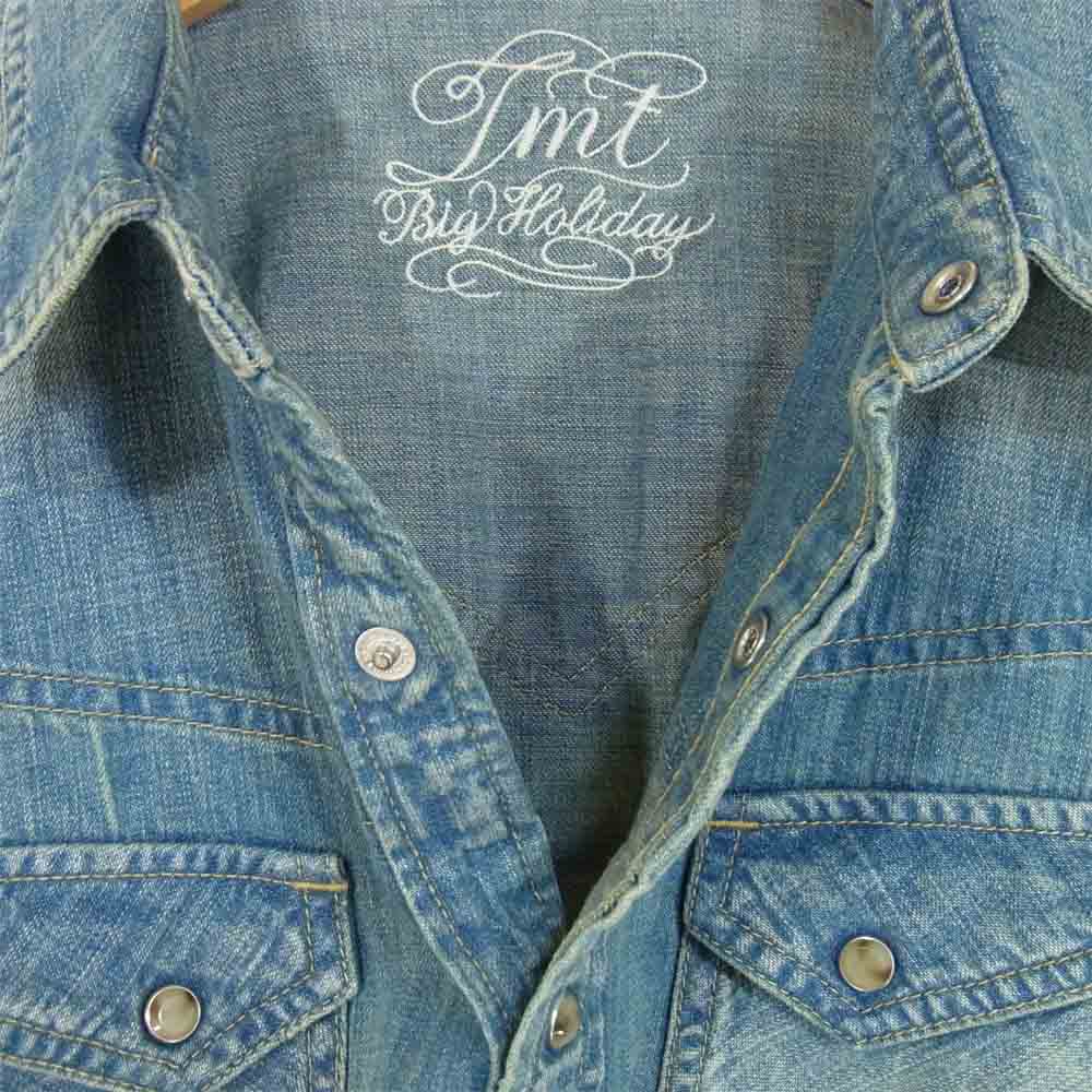 TMT ティーエムティー TSH-F-1402 レギュラー デニム シャツ REGULAR DENIM SHIRT ブルー系 M【中古】