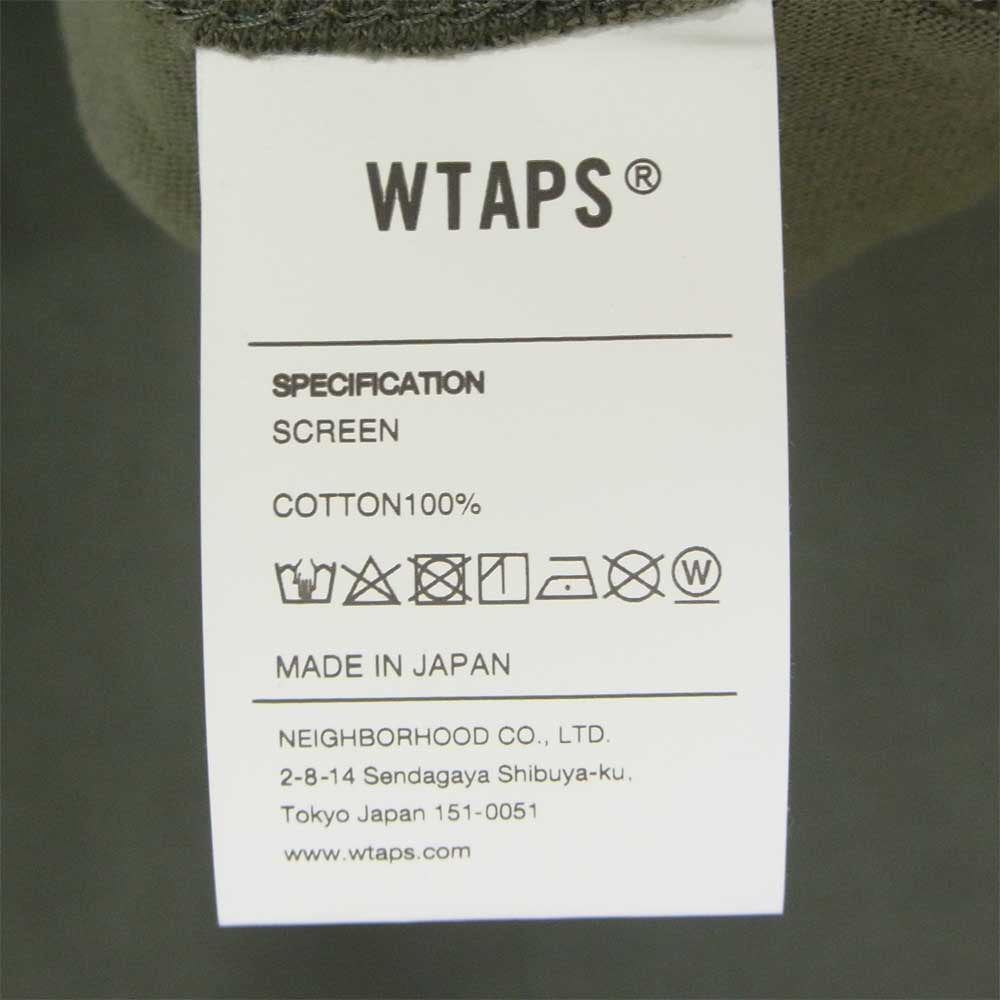 WTAPS ダブルタップス 20AW 202PCDT-ST01S BOB SCREEN SS TEE Tシャツ OLIVE DRAB M【新古品】【未使用】【中古】