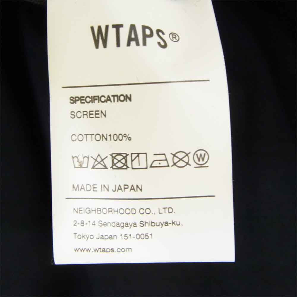WTAPS ダブルタップス 20AW 202ATDT-LT01S ステンシル ロング スリーブ Tシャツ ステンシル STENCIL L/S Tee ブラック系 M【新古品】【未使用】【中古】