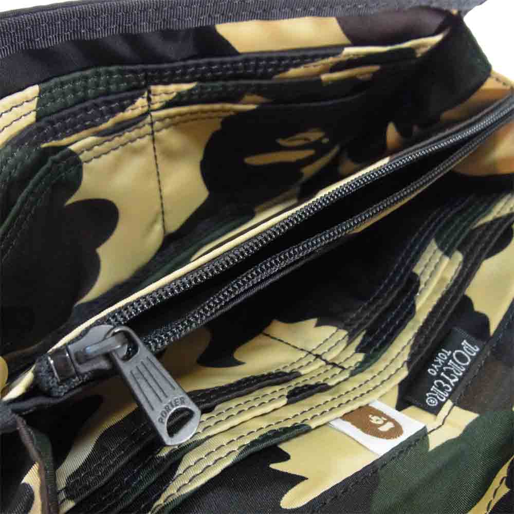 A BATHING APE アベイシングエイプ × ポーター カモ ロング ウォレット PORTER 1ST CAMO LONG WALLET ベージュ系【新古品】【未使用】【中古】