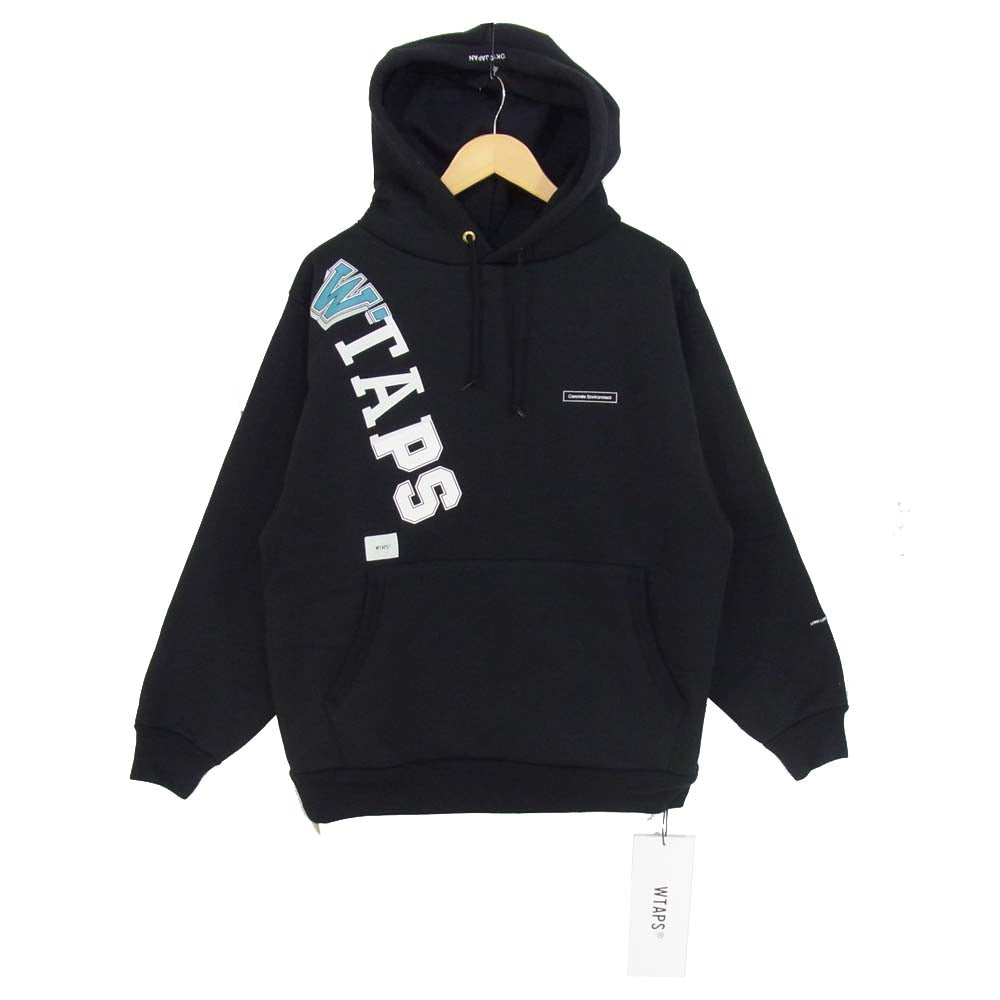 WTAPS ダブルタップス 20AW 202ATDT-CSM12 カッツ ロゴ プルオーバー パーカー KATZ HOODED COPO ブラック系 2【新古品】【未使用】【中古】