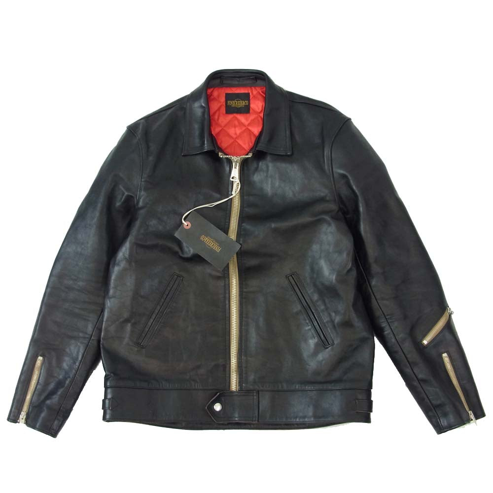 ファインクリークアンドコー ACJK008 Tylor ホースハイド シングル レザー シングル ライダース ジャケット ブラック系 40【新古品】【未使用】【中古】