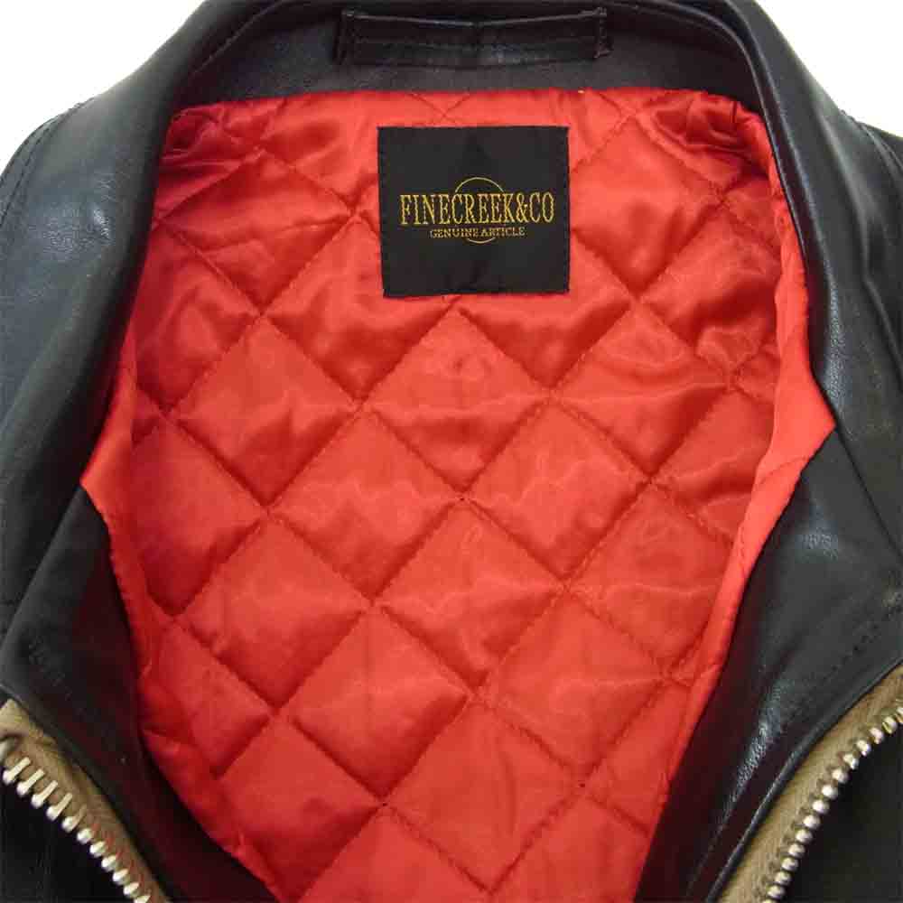 ファインクリークアンドコー ACJK008 Tylor ホースハイド シングル レザー シングル ライダース ジャケット ブラック系 40【新古品】【未使用】【中古】