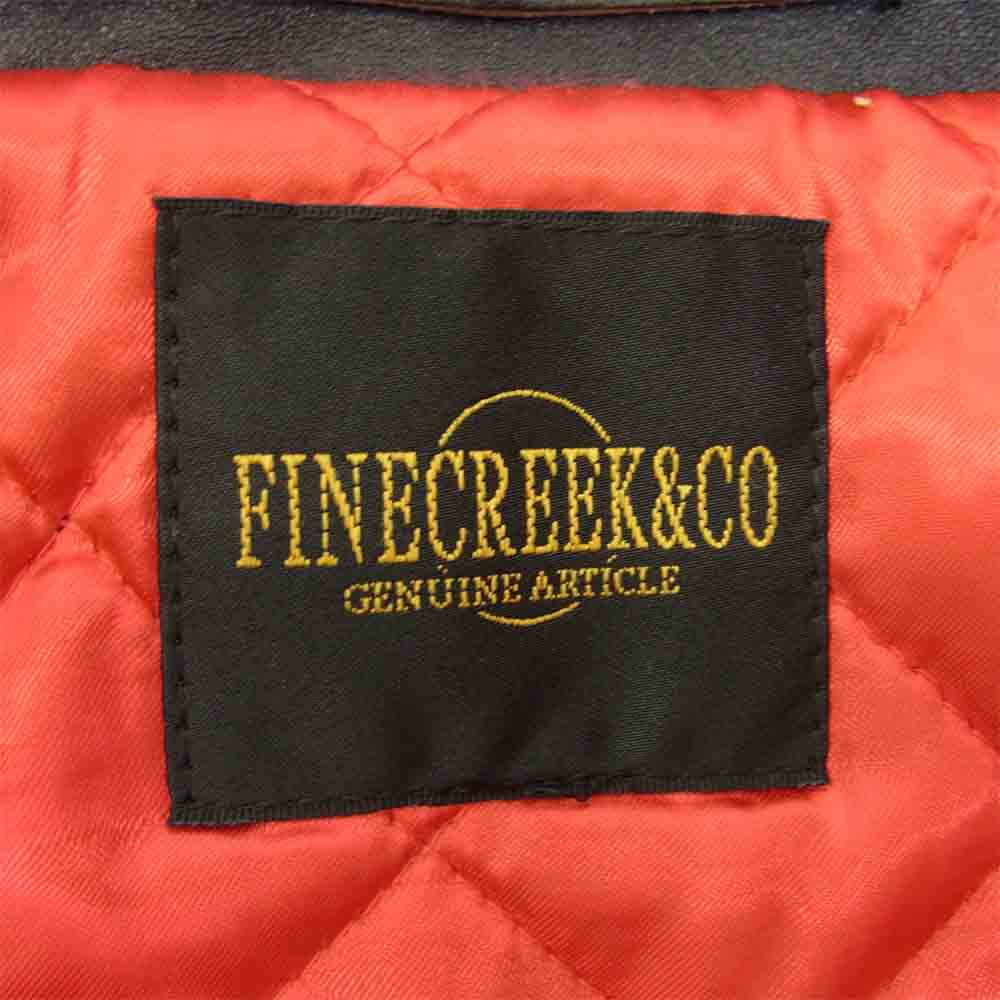 ファインクリークアンドコー ACJK008 Tylor ホースハイド シングル レザー シングル ライダース ジャケット ブラック系 40【新古品】【未使用】【中古】