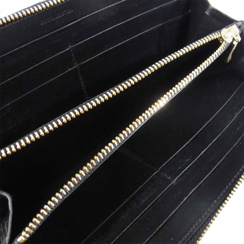 COCOMEISTER ココマイスター レザー ジップ ロング ウォレット 長財布 ブラック系【中古】