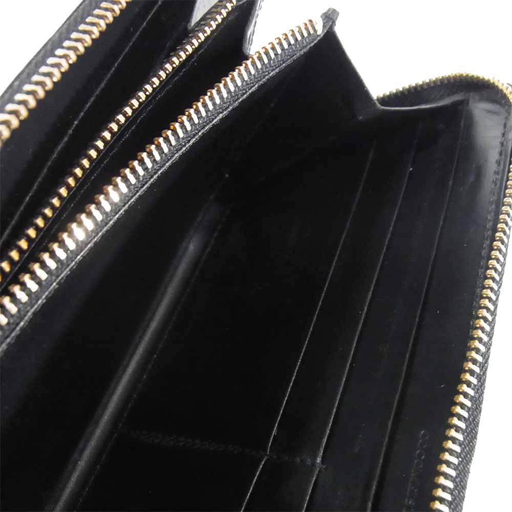COCOMEISTER ココマイスター レザー ジップ ロング ウォレット 長財布 ブラック系【中古】