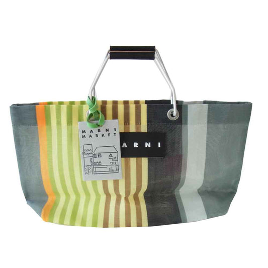 MARNI マルニ フラワーマーケット ミニ ストライプ バッグ マルチカラー系【新古品】【未使用】【中古】