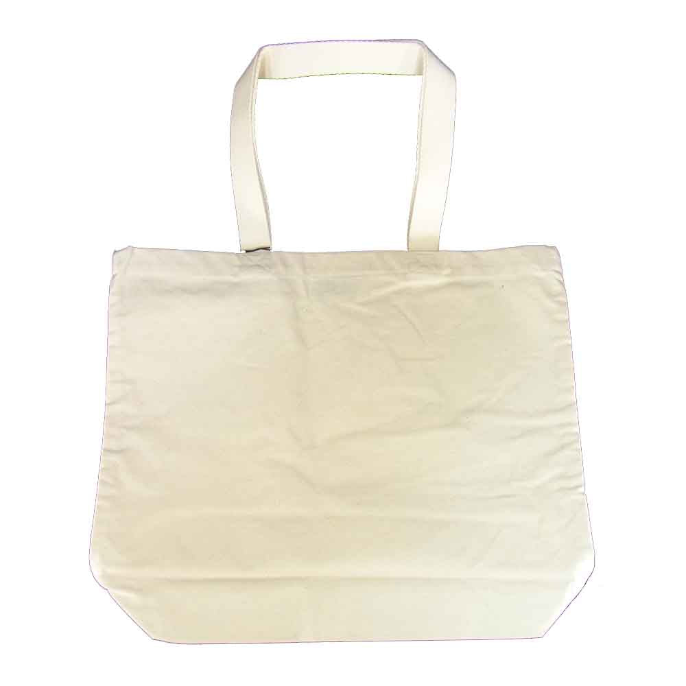 MAISON KITSUNE メゾンキツネ du05110ww0008 フォックス ヘッド ロゴ キャンバス トート バッグ オフホワイト系 オレンジ系【新古品】【未使用】【中古】