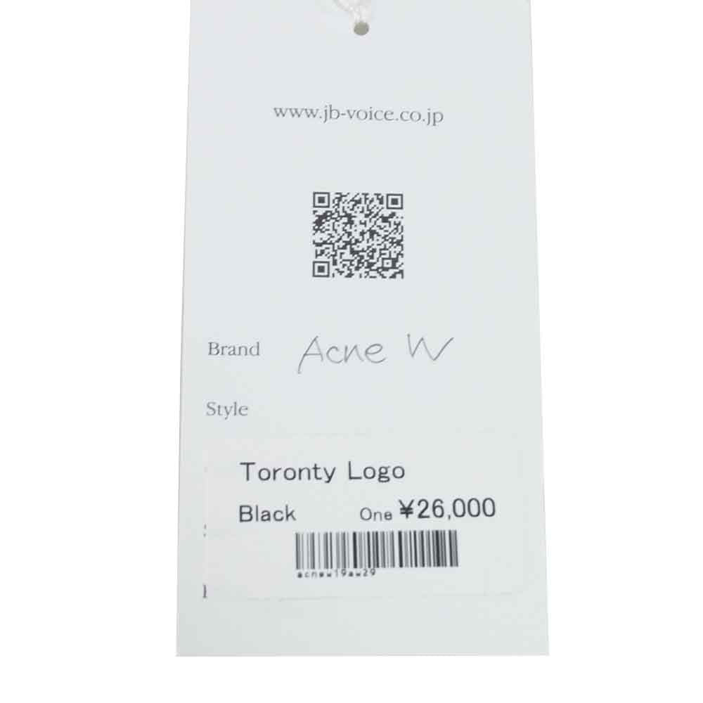 ACNE STUDIOS アクネストゥディオズ Toronty Logo wool blend scarf ロゴ ウール スカーフ ストール マフラー ブラック系【新古品】【未使用】【中古】
