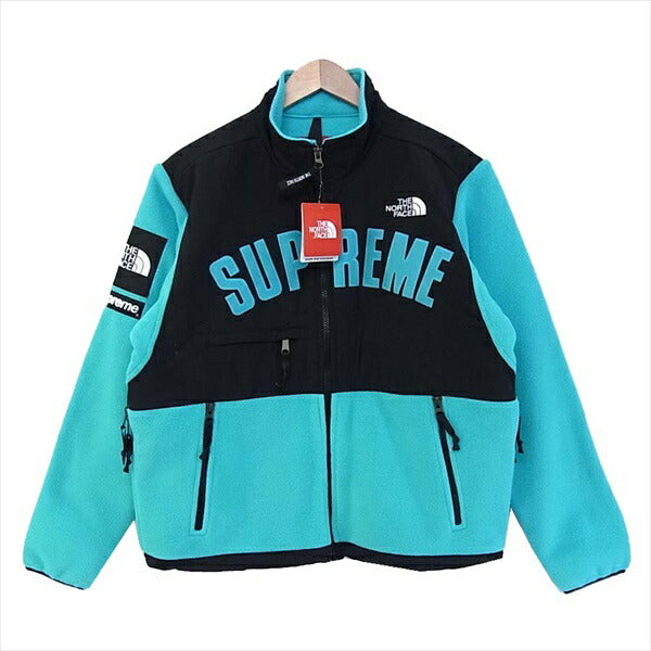 Supreme シュプリーム × ノースフェイス THE NORTH FACE 19SS Arc Logo Denali Fleece Jacket アーチロゴ デナリ フリース ジャケット 水色系 S【新古品】【未使用】【中古】