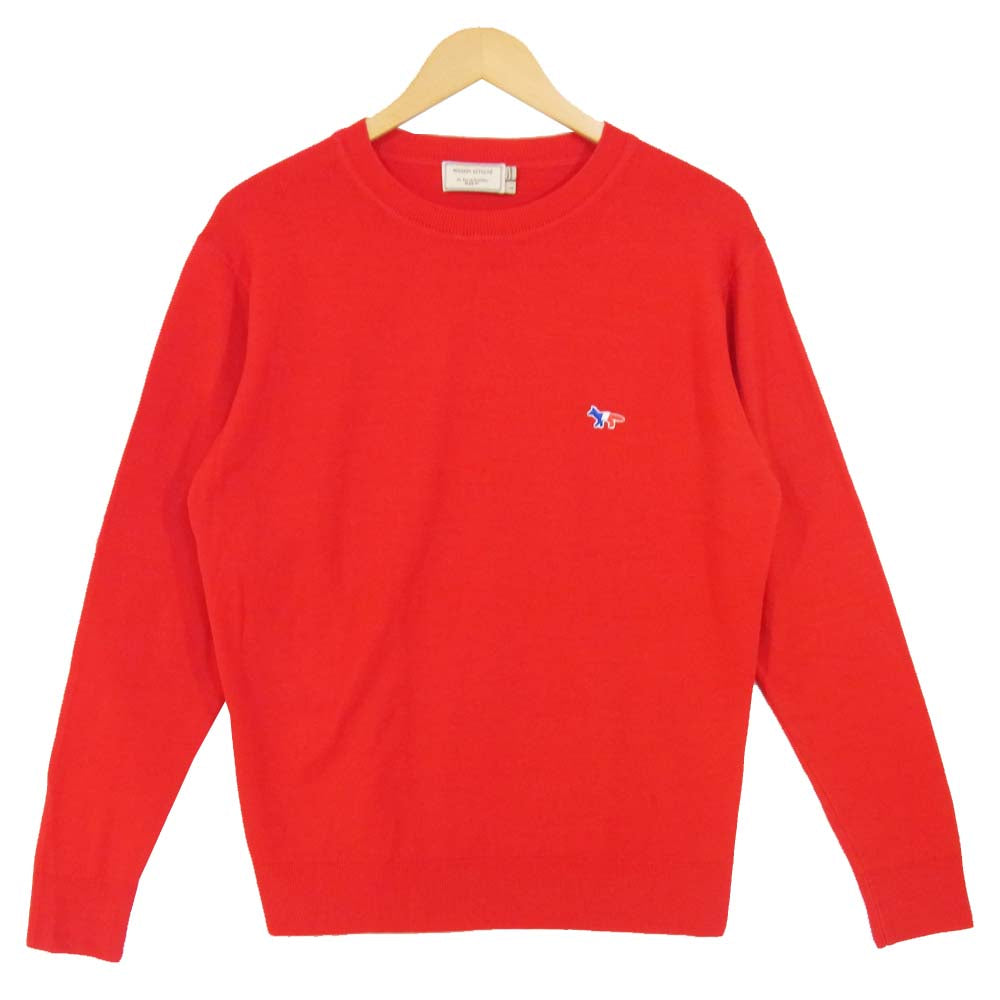 MAISON KITSUNE メゾンキツネ ウール ニット レッド系 L【極上美品】【中古】