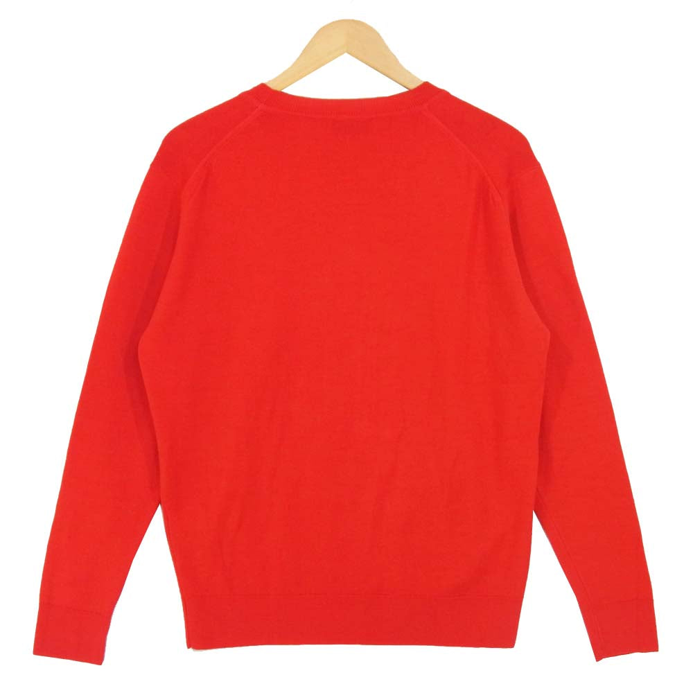 MAISON KITSUNE メゾンキツネ ウール ニット レッド系 L【極上美品】【中古】