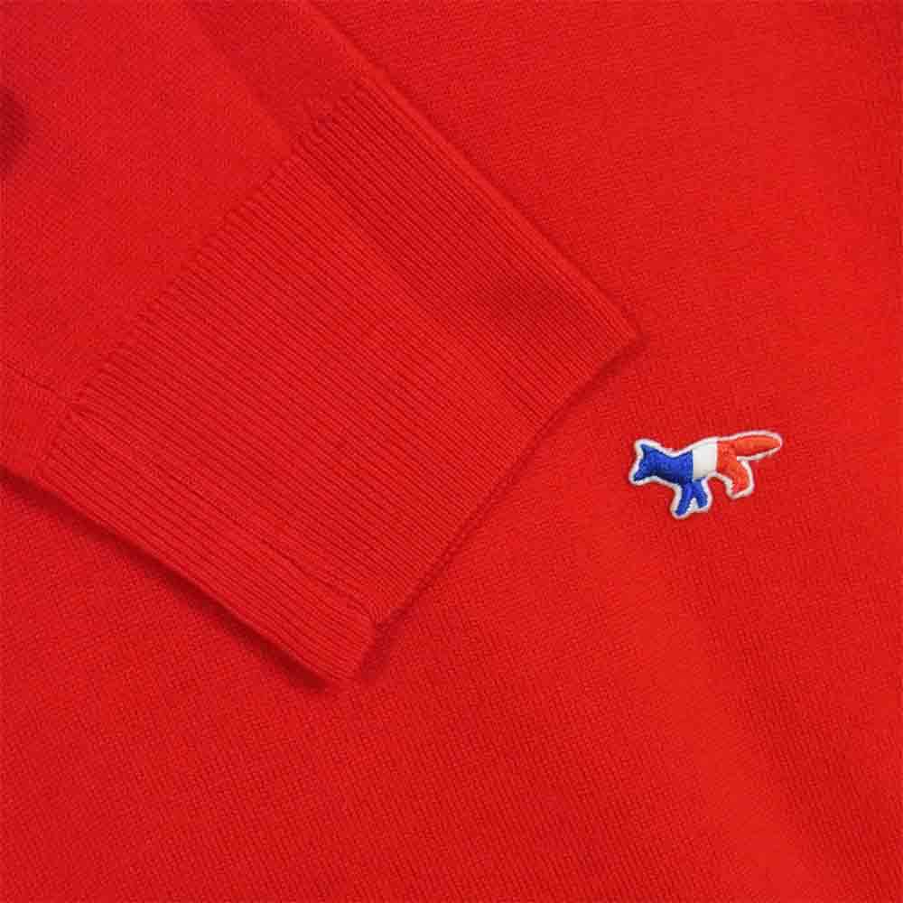 MAISON KITSUNE メゾンキツネ ウール ニット レッド系 L【極上美品】【中古】