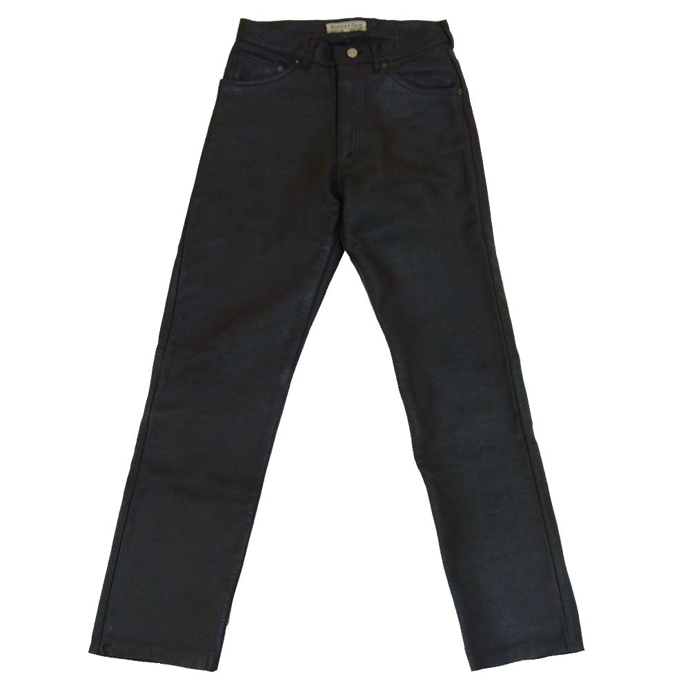 ハロルズギア ステアハイド レザー パンツ 牛革 一枚革 ブラック系 L【中古】
