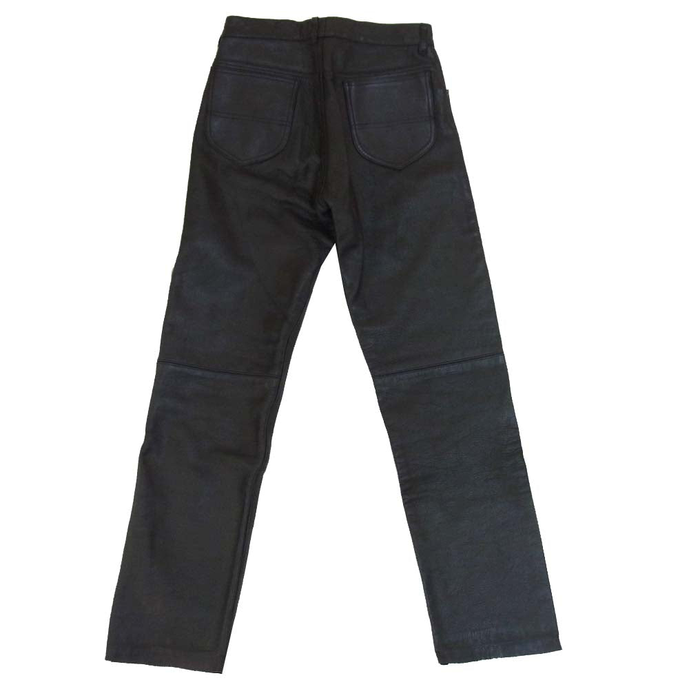 ハロルズギア ステアハイド レザー パンツ 牛革 一枚革 ブラック系 L【中古】