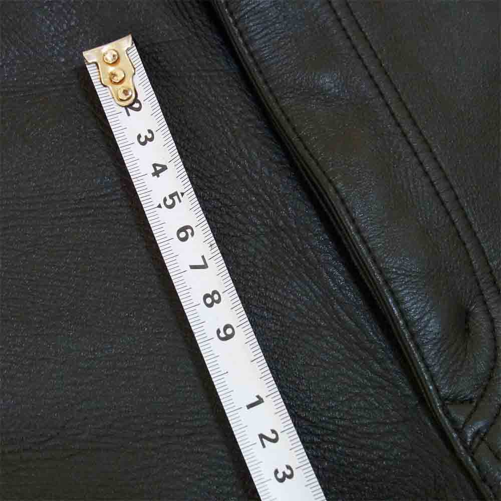 ハロルズギア ステアハイド レザー パンツ 牛革 一枚革 ブラック系 L【中古】