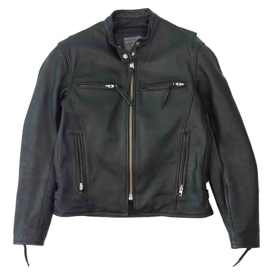 KADOYA カドヤ K'S LEATHER ライナー着脱可 ソフト レザー シングルライダース ジャケット ブラック系 M【中古】