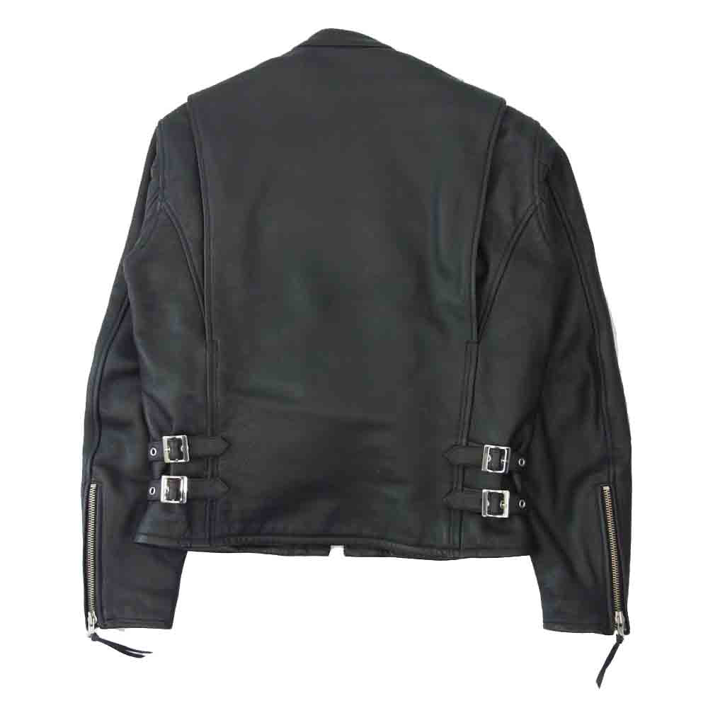KADOYA カドヤ K'S LEATHER ライナー着脱可 ソフト レザー シングルライダース ジャケット ブラック系 M【中古】