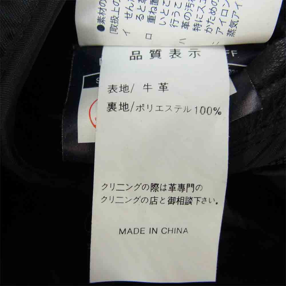 KADOYA カドヤ K'S LEATHER ライナー着脱可 ソフト レザー シングルライダース ジャケット ブラック系 M【中古】
