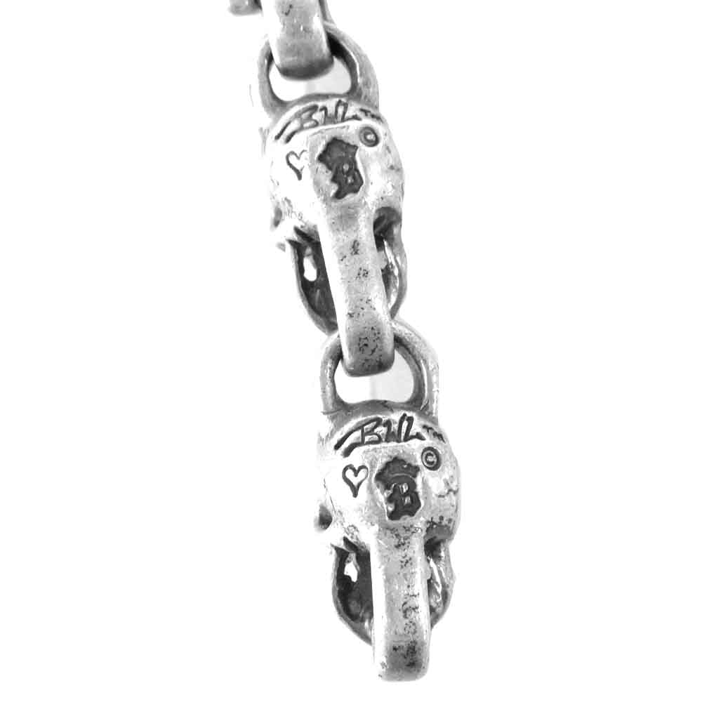 BILL WALL LEATHER ビルウォールレザー スカル クリップ キー チェーン シルバー系【中古】