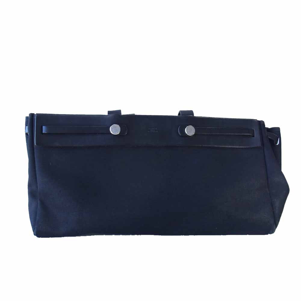 HERMES エルメス エール バッグ カバス GM □G 刻印 03年 ブラック系【中古】