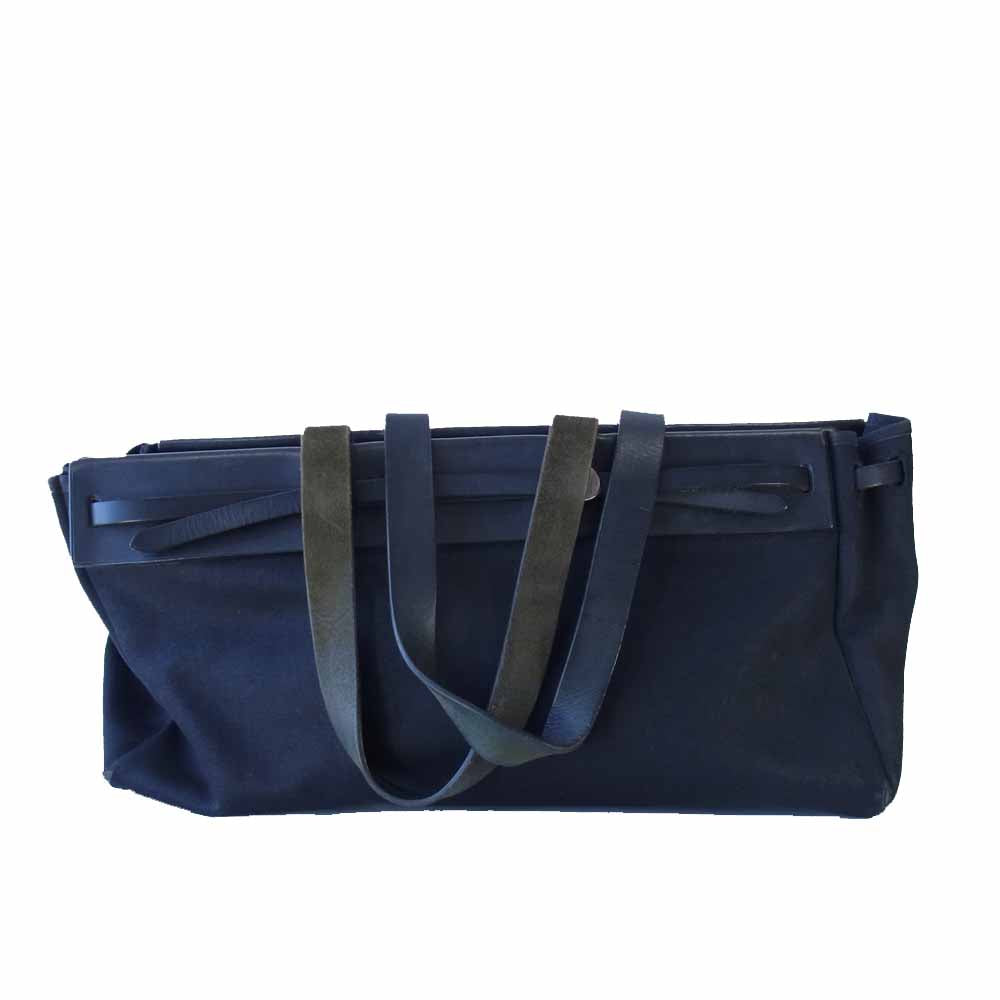 HERMES エルメス エール バッグ カバス GM □G 刻印 03年 ブラック系【中古】