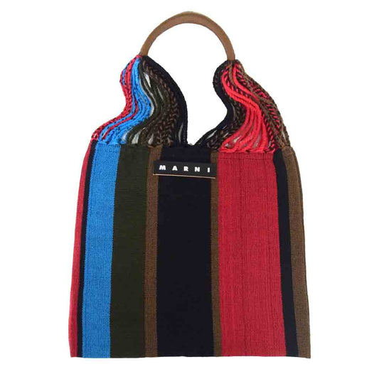 MARNI マルニ フラワーカフェ ハンモック トート バッグ マルチカラー系【美品】【中古】