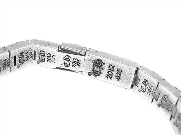 CHROME HEARTS クロムハーツ（原本有） PYRAMID PLS LNK ピラミッドプラスリンク ブレスレット シルバー【中古】