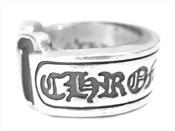 CHROME HEARTS クロムハーツ（原本無） SCROLL LABEL RING LG スクロール ラベル ラージ リング シルバー 7号程度【中古】